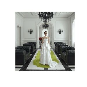HANDCRAFTED digital art print Chic White Strapless Dress wall art for decor